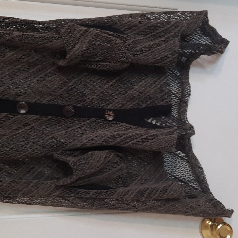 Camille & Co Button Up Mesh Texture Blouse Tank V… - image 3